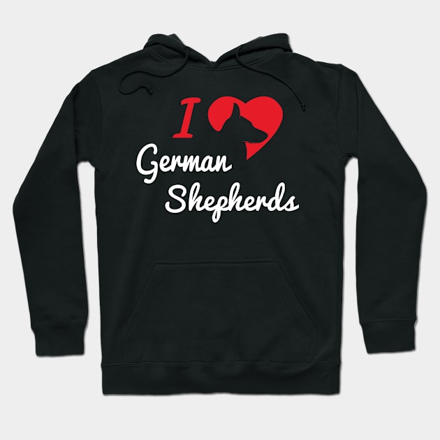 I Love German Shepherds... Hoodie by veerkun